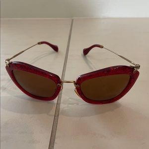 Miu Miu - Red Sunglasses